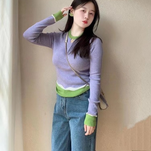 Fall/Winter 2025: Dope-Style Chic Short Knitwear Base Layer for Women – Autumn Long-Sleeve Pullover Top