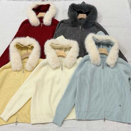 Doris Fur Soft Tone Autumn Fox Hooded Cardigan Winter New Lazy Style Soft Outerwear for Women