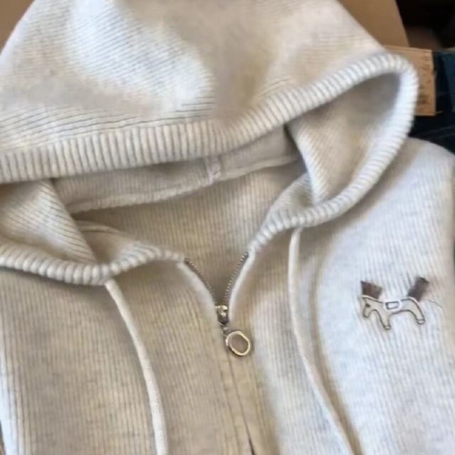 Korean-style Sweet Hooded Cardigan Sweater for Women, 2025 Autumn New Arrival — Casual Knitted Hoodie Top with Zipper Outerwear