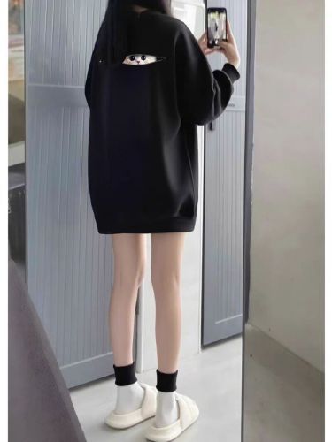 High-quality cotton composite CVC ribbed crew neck printed sweatshirt for women and couples, regular, with added warmth