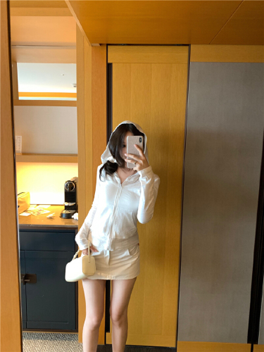 Actual shot 100% cotton slim/relaxed style open sweater ultra-thin breathable cover jacket