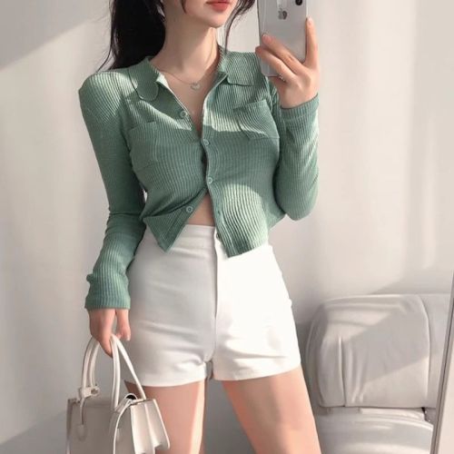 Original Modal Cotton Ribbed Retro Butterfly Halter Neck Top T-Shirt