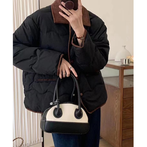 Real shot of women's cotton coat, Korean style short bread coat, small person, large size, Hong Kong style loose down jacket, student fat MM