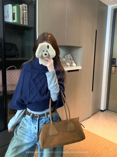 Photographed Design Autumn/Winter Loose Hooded Knit Top Women's Sweater