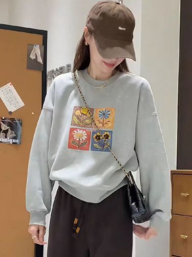 Women's Fall/Winter Loose Casual Short Sleeve Round Neck Hoodie - Small Size