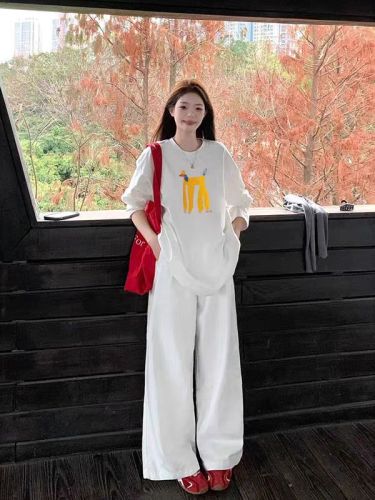 Korean-style long-sleeved women's t-shirt with design sense, lazy style, loose and casual, versatile top