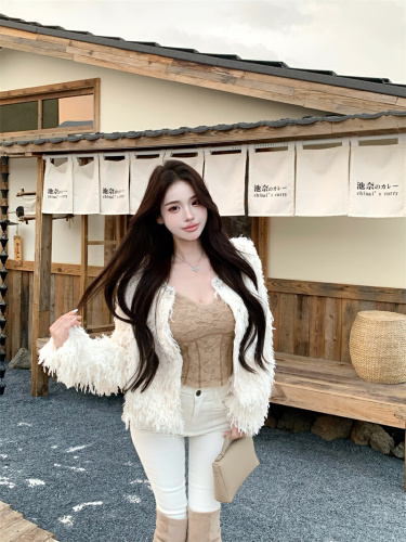 ~Actual Photos ~Viral Little Chanel-style Coat 2025 Winter New Lady Glamour Heavy Work Embroidered Diamond Feather Top