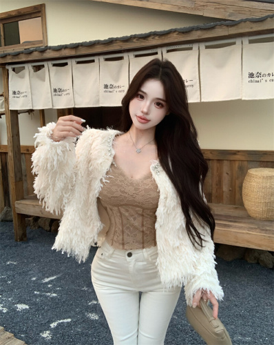 ~Actual Photos ~Viral Little Chanel-style Coat 2025 Winter New Lady Glamour Heavy Work Embroidered Diamond Feather Top