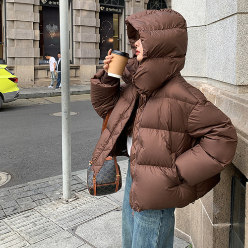 Down cotton jacket women's short 2025 new small thickened cotton jacket loose winter cotton jacket