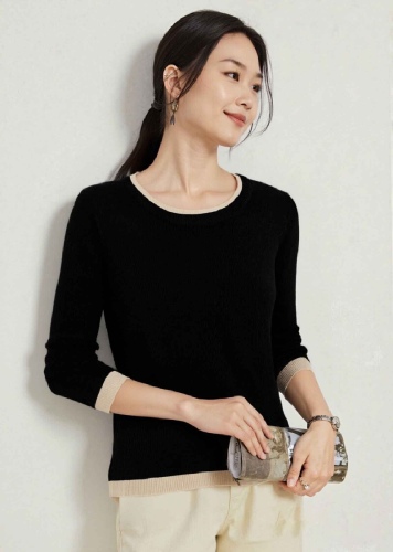 2025 Early Autumn New Korean Style Elegant Half-Neck Solid Color Slim Fit Versatile Core Yarn Knit Top