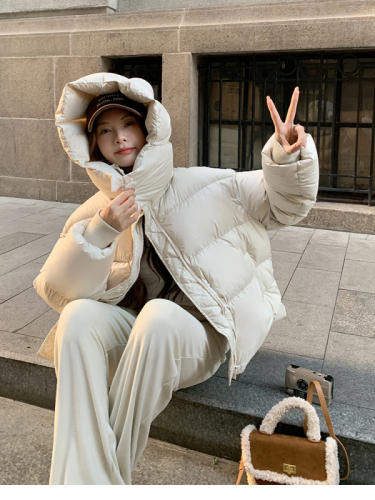 Down cotton jacket women's short 2025 new small thickened cotton jacket loose winter cotton jacket