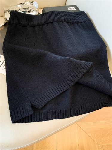 Photographed~ Grey Knit Semi-Skirt Autumn/Winter Bodycon Skirt Grey System miu inside miu temperament Woolen Short Skirt