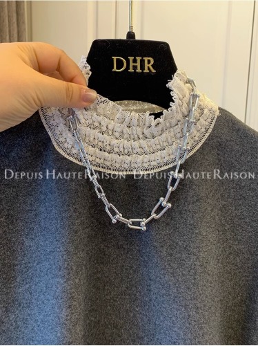 Japanese and Korean Autumn/Winter Lace Embroidered Plush T-Shirt New Plus Size Women's French Style Pseudo Two-Piece Base Shirt for Women