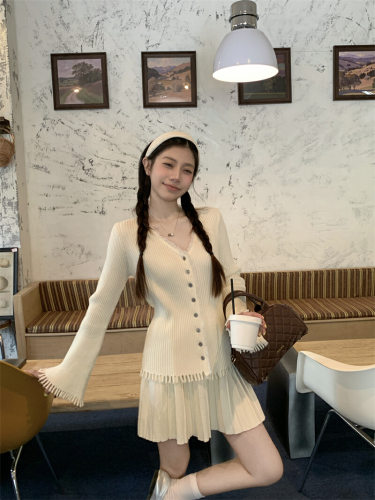 Real-shot, brand-new high-end designer mini skirt set with intricate craftsmanship and a chic 