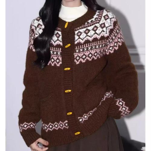 Women's Winter Warm Loose Korean Style Chic Knit Top with Soft Glutinous Rice Fabric from Dongdaemun, South Korea