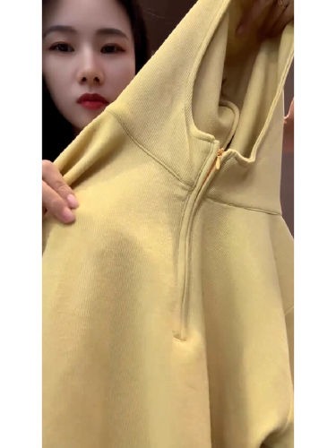 Cotton-Blend Stylish Youthful High-End Casual Sport Sweatshirt for Women Autumn