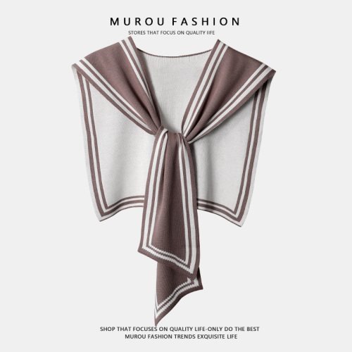 Famous network knit scarf women's outerwear office air-conditioned room shoulder protection for neck two-sided shoulder collar decoration