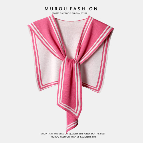 Famous network knit scarf women's outerwear office air-conditioned room shoulder protection for neck two-sided shoulder collar decoration