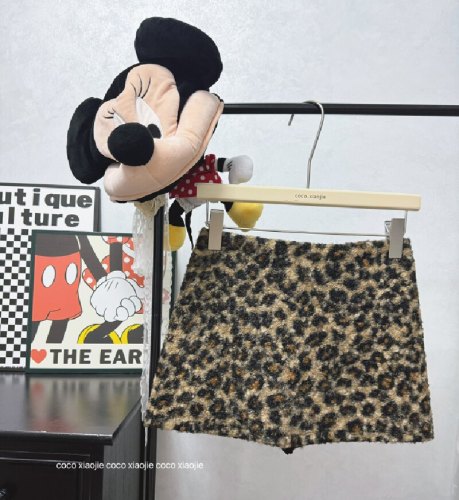 Photographed 2025 New Retro Small Milk Leopard Half Skirt Autumn/Winter Lamb Fur Leopard Print Short Bodycon Skirt