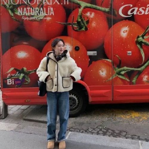 Korean chic autumn and winter lamb wool hooded coat, versatile loose fit, 2025 new women's fashion temperament