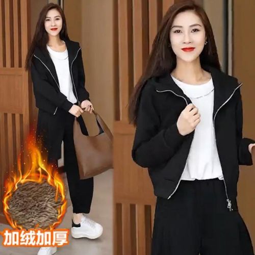 New Autumn/Winter Padded and Thick Upgraded Jacket Fashion Youthful Matchable Casual Loose Zip Hooded Sweatshirt Cardigan