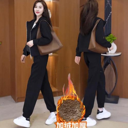 New Autumn/Winter Padded and Thick Upgraded Jacket Fashion Youthful Matchable Casual Loose Zip Hooded Sweatshirt Cardigan