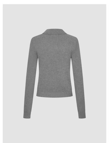 2025 Autumn New Women's French Casual College Style Gingham Short-Sleeve Knit Top