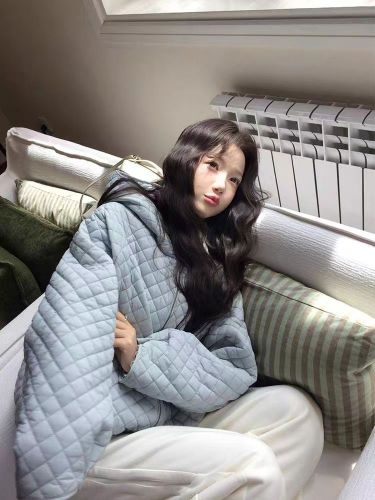 Beibei Zhang Ultra-light Puff Pastry Honeycomb Hooded Cotton Coat Loose Slimming Warm Korean Style Ins Windbreaker Student Cotton Jacket Outerwear