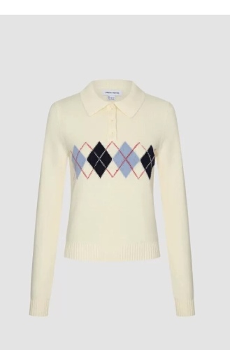 2025 Autumn New Women's French Casual College Style Gingham Short-Sleeve Knit Top