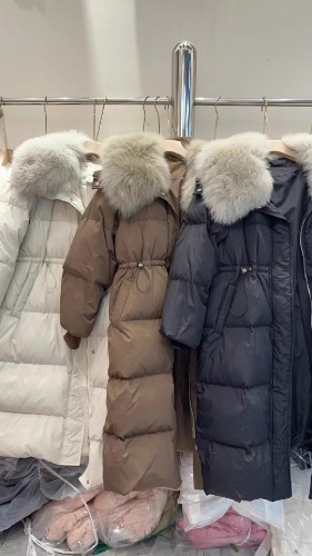 Korean Fox Fleece Down Parka Women's Medium-Length 2025 Winter New Slimming Tummy Control Knee-Length Thick Outerwear