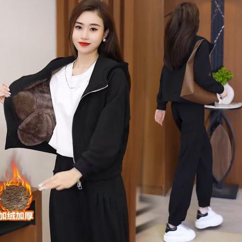 New Autumn/Winter Padded and Thick Upgraded Jacket Fashion Youthful Matchable Casual Loose Zip Hooded Sweatshirt Cardigan