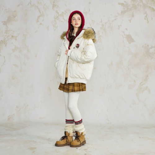 Women's Winter Down Jacket, Korean Style, New, Parka Couple Set, Loose, Retro, Thick Cotton Puffer Coat Outerwear 2025