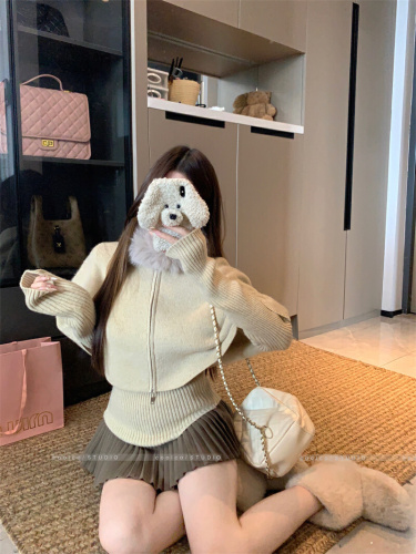 Photographed Detachable Fur Hooded Coat Base Set for Women Autumn and Winter