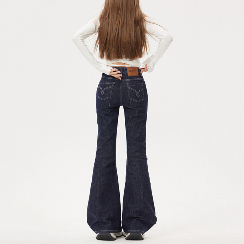 Photographed~ 2025 Original Cattle Color New Hot Girl Low-Waisted Elastic Non-Hugging Pants Women Versatile Slimming Tidal Denim Jeans