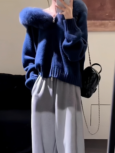 Korean-Style High-End, Effortlessly Chic Wool-Blend Cardigan Coat for Women - 2025 Autumn/Winter - Stunningly Stylish, Thick, and Wearable