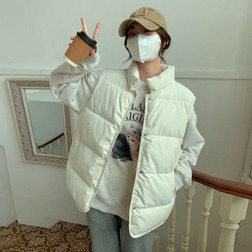 2025 Fall/Winter New Arrival Korean-style Niche Student Cotton Vest with Padded Design