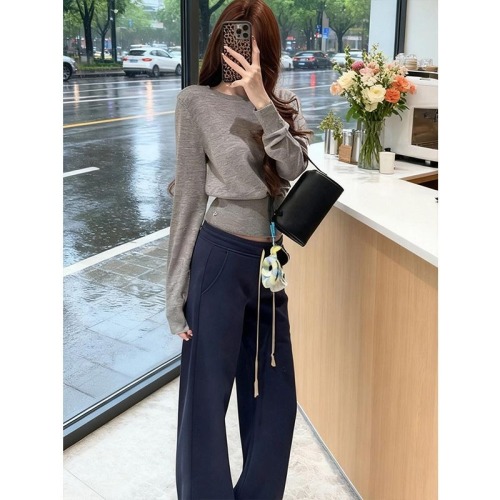 American Retro Casual Sport Women's Autumn/Winter 2025 New Warm Thick Versatile Pants