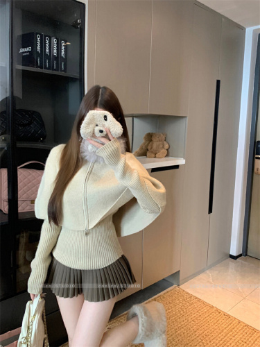 Photographed Detachable Fur Hooded Coat Base Set for Women Autumn and Winter