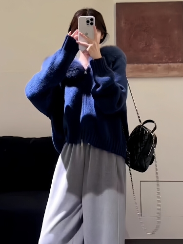 Korean-Style High-End, Effortlessly Chic Wool-Blend Cardigan Coat for Women - 2025 Autumn/Winter - Stunningly Stylish, Thick, and Wearable