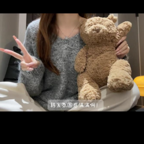 V-neck Korean-style soft and fluffy turtleneck sweater for women, loose and lazy style, temperament inner layer base shirt