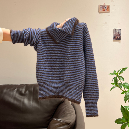 Designer Base Layer Top for Women with Cashmere Knit, Autumn/Winter Trend Embroidered Floral Round Neck Sweater