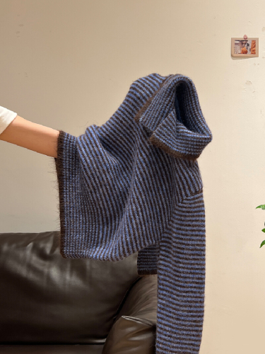 Designer Base Layer Top for Women with Cashmere Knit, Autumn/Winter Trend Embroidered Floral Round Neck Sweater