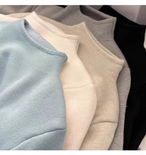 Half-height collar base shirt women's innerwear for autumn and winter with thermal padding and thickening, 2025 new model integrated velvet sweater warm top