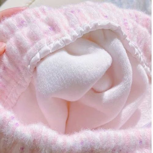 Women's Kids Mink Casual Glutinous Rice Pants 2025 Spring and Autumn New Style Outfit High-elasticity Waist Short Figure Loose Straight Leg Pants