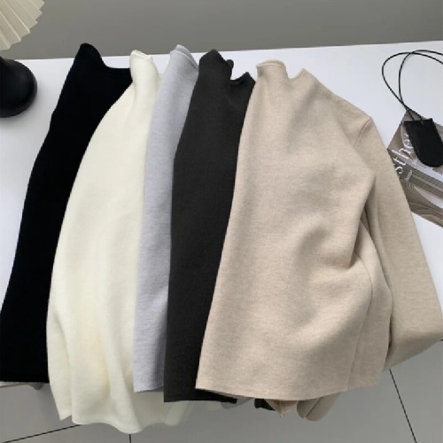 Half-height collar base shirt women's innerwear for autumn and winter with thermal padding and thickening, 2025 new model integrated velvet sweater warm top