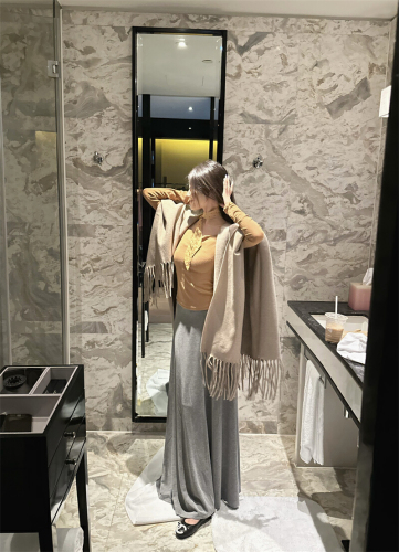 Actual photos, old money-style elegant casual beige versatile cape coat for women, autumn and winter outerwear cape