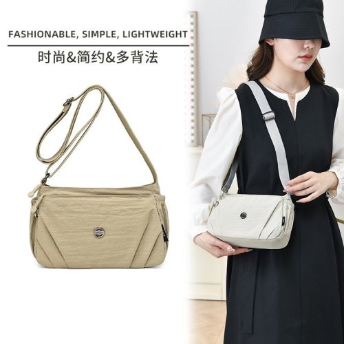 Women's Autumn New Lightweight Dumpling Bag Crossbody Fashion Small Bag Versatile Single Shoulder Underarm Nylon Canvas Bag