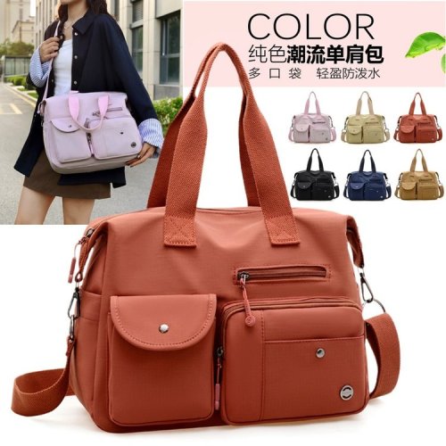 Ladies 2025 New Arrival Large Capacity Handbag Tote Shoulder Bag Fashion Thick Oxford Cloth Nylon Casual Travel Bag