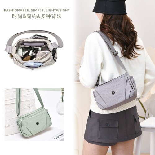 Women's Autumn New Lightweight Dumpling Bag Crossbody Fashion Small Bag Versatile Single Shoulder Underarm Nylon Canvas Bag