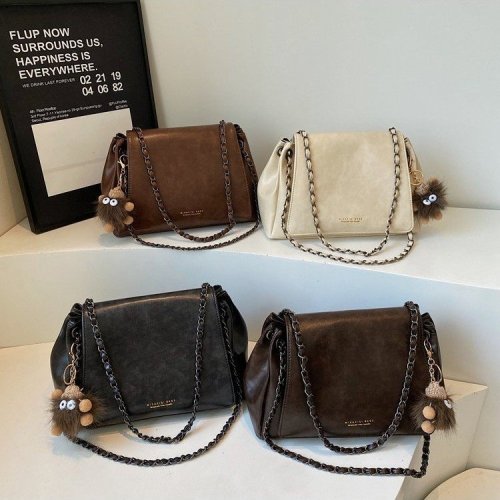 Small-Scale Women's New Autumn/Winter Fashion Chain Bag, High-End, Versatile, Retro Commuter Shoulder Crossbody Bag